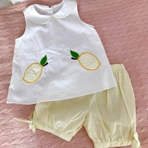 Dondolo Baby Lemon Stripe Shorts Set Size 5